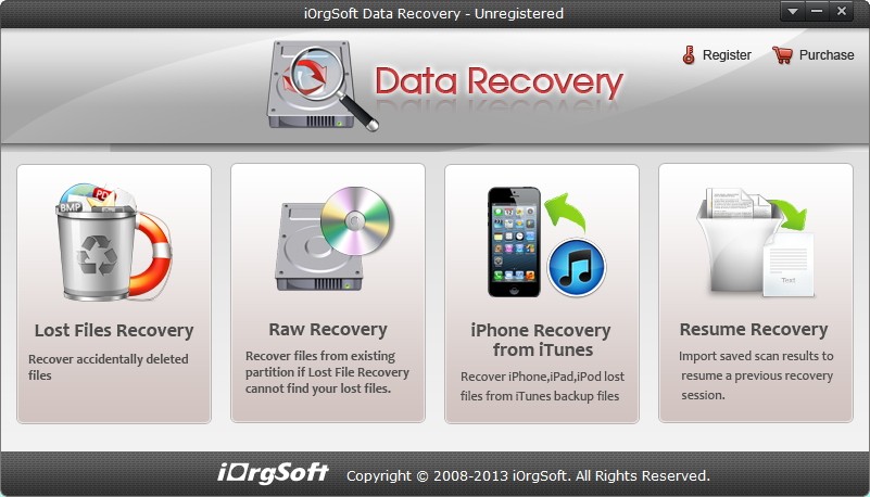 iOrgsoft Data Recovery软件截图