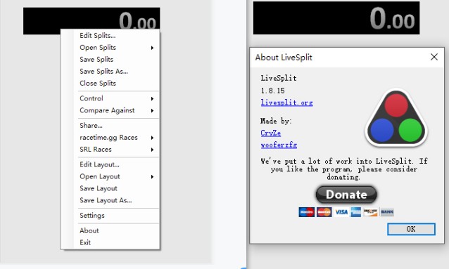 LiveSplit软件截图
