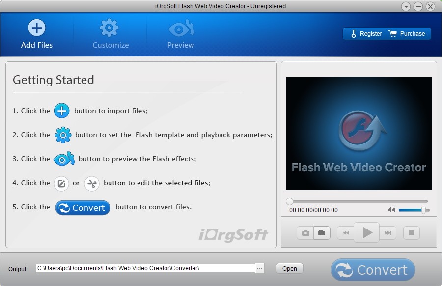 iOrgsoft Flash Web Video Creator软件截图