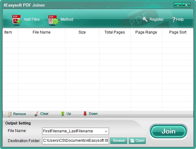 4Easysoft PDF joiner软件截图